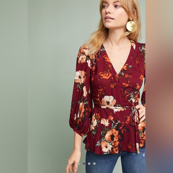 Anthropologie HD in Paris Gail Wrap Blouse - Picture 3 of 7